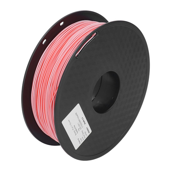 3D-skrivarfilament 1,75 mm rött vitt dubbelt färgfilament PLA-filament förbrukningsmaterial för modell-DIY