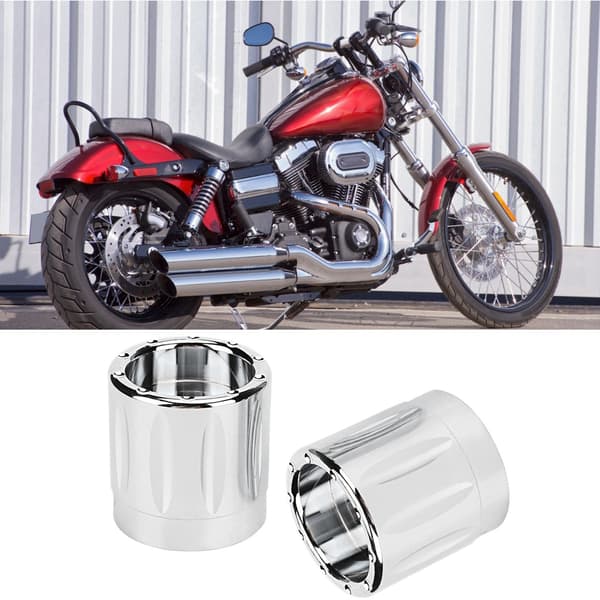 2 stk. motorsykkelaksel hodeskallemutterbolthettedekseltilbehør i aluminiumslegering (plettering)