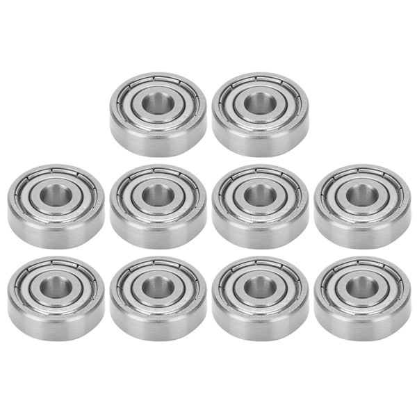 10 stk kulelager lydløse rustfritt stål longboard rulleskøytehjul tilbehør S625Z