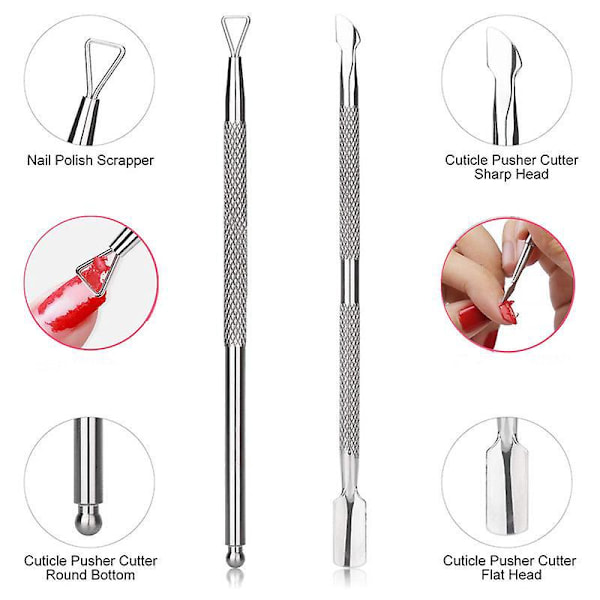 Plast-akryl Nagelkonst Soak Off Cap Clip UV Gel Polish Remover Wrap Verktyg (Rosa)