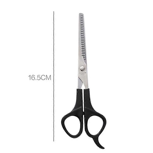 Barber Udtyndingssaks, Professionel Salon Tandudtyndingssaks med Kvalitets Rustfrit Stål Skaft ABS Håndtag, 6\" Sort