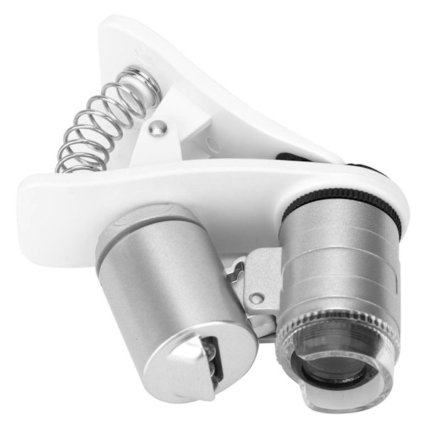 60X Mini Mikroskop Pocket Lupp Förstoringsglas LED Förfalskningsdetektor Förstoringsglas
