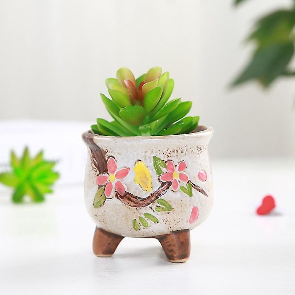 Miniatyr Blomsterpotte i Keramikk - Perfekt for Små Planter, 1 Stykk