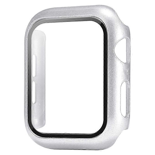 SilverCase Yhteensopiva Apple Watch 44MM:n kanssa, 2 in 1 Suojaava PC Kovettava Kotelo ja HD Karkaistu Lasikalvo iwatch 44MM Lisävaruste Näytönsuoja