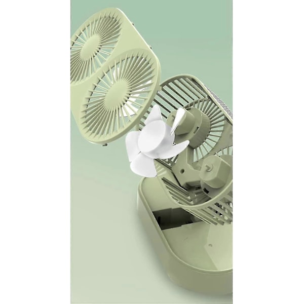 Mini ventilator med dobbelt hoved, bærbar foldeventilator