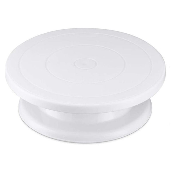 stk. hvid roterende kage drejeskive, glat roterende kagestativ, kage dekorationssæt display stand