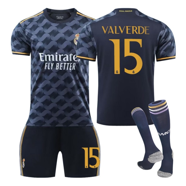 Ny Real Madrid fotbollströja set 15# med strumpor28 28