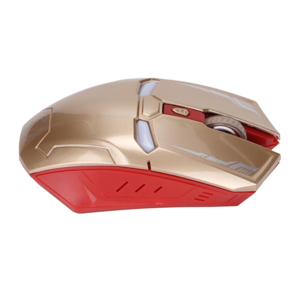 Wireless Mouse Superhero Shape 2.4G 1200DPI Full Size Optical Mute trådløs mus med USB-mottaker for Computer GameGold