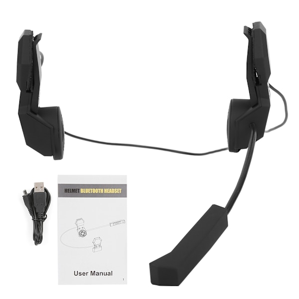 Bluetooth-hjelmhodetelefoner, bærbar anti-interferens håndfri musikkheadset BT9
