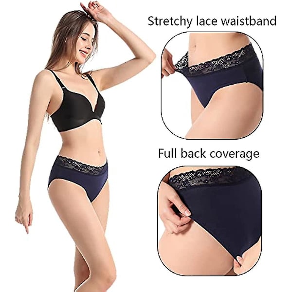 Kvinners blonder i livet full briefs - 2 pakk M Beige