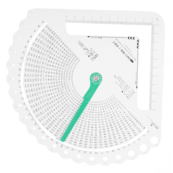 Sticklinjal Stickmått Mätverktyg Multifunktionellt Exakt stickstygnskalkylator Räknaram Linjal