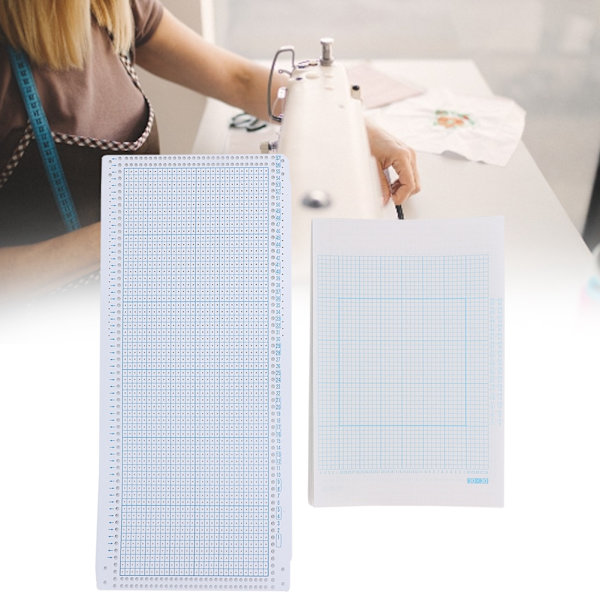 10 st stygn hålkort 10 st rutpapper Nylon stickmaskin tillbehör
