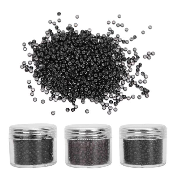 3 flasker 3,0 mm silikon Micro Links Rings Beads Small Comfortable Hair Extension Tool (1#/3#/5#)