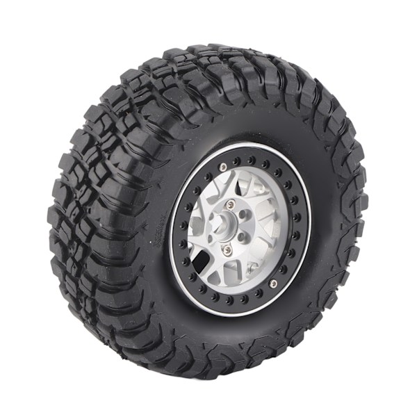 4 stk. RC-dæk Aluminium Alloy Wheels Hub Gummidæk til 1/10 RC Crawlers Upgrade PartsBlack