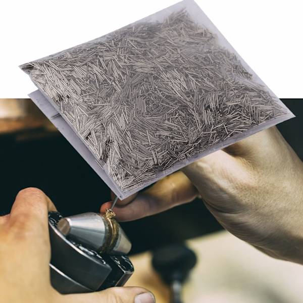 100 g etterbehandlingsstifter i rustfritt stål Polering av magnetisk smykketilbehør (0,2 mm