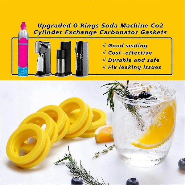 3 stk. O-ring Soda Maskin Markør Erstatningsforsegling Sett Pakninger kompatible DUO Terra ART Quick Connect CO2 Sylin