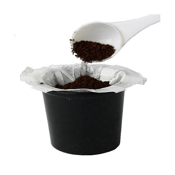 150 st Engångs kaffefilter Papperskaffefilter kompatibelt med Återanvändbart K Cup-filter