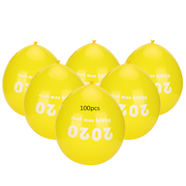 100 st gula ballonger nummerfest födelsedag bröllop jul dekoration tillbehör