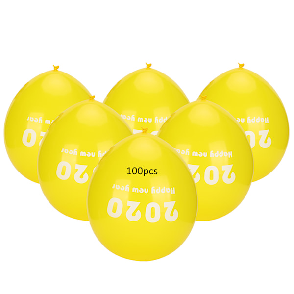 100 stk. gule balloner til fest, fødselsdag, bryllup, jul og dekoration