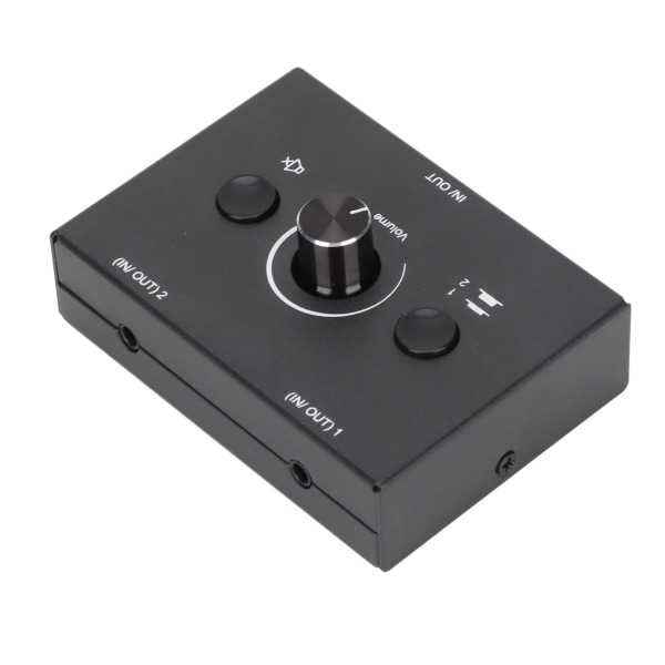 3,5 mm Switcher 2 Input 1 Output Eller 1 Input 2 Output Splitter Switcher Box med One Key Mute-knapp