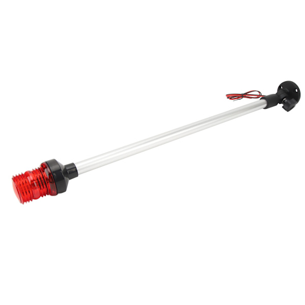 22in LED Fold Down Båd Agterlys 360 Grader Rundt Navigation Ankerlys med Aluminiumlegering Base til Yacht Skibe Rød