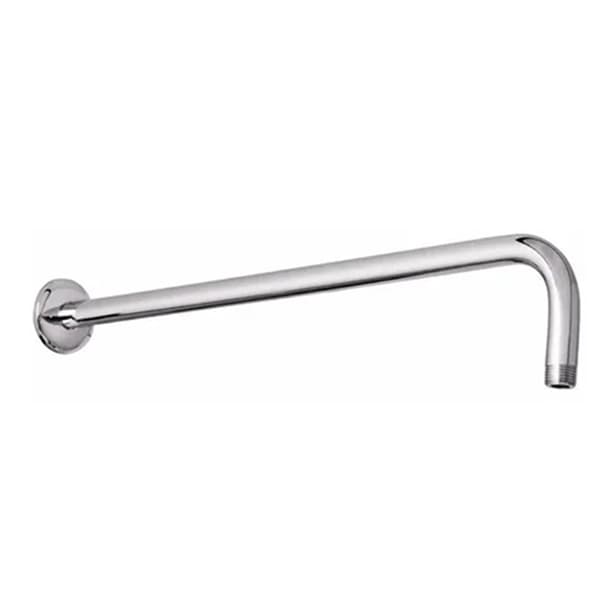 Dusjarmrør 50 cm total lengde 20 mm diameter rundt rustfritt stål forkrommet rustbestandig dusjhode-arm