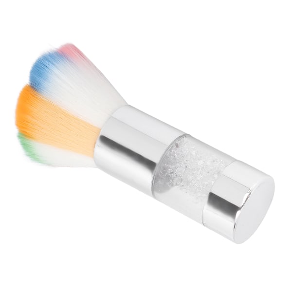 Makeup Brush Moderigtigt Rhinestones Indlagt Løs Powder Foundation Brush Nail Art Dust Remover Sølv