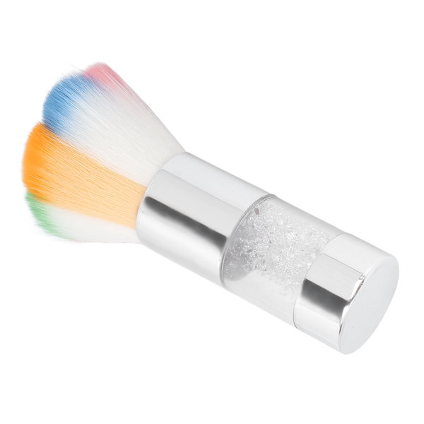 Meikkisivellin Muodikkaat strassit upotekoristeinen Loose Powder Foundation Brush Nail Art Pölynpoistoaine Hopea