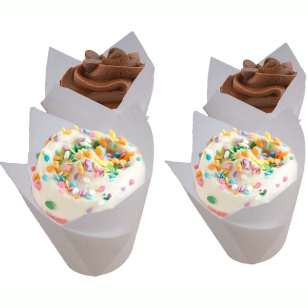 150 stykker mini bagekopper Tulip bage kopper Cupcake liners Muffin liners til bryllup fødselsdagsfester