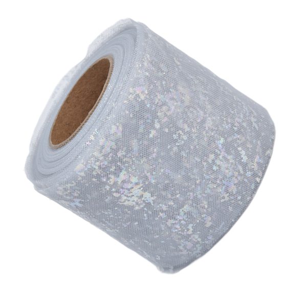 Tylltyg 25 Yards 6cm Polyester Material Lätt Bärbar Tyllrulle för KläddekorationGrå