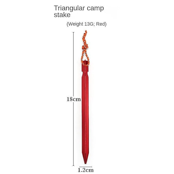 Camping Teltsplinter, 8-styks Aluminium Titanium Formet Splinter til Teltspænde