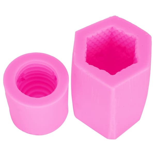 Bikube Lys Såpeform DIY Silikon Kake Sjokolade Godteri Form Tilbehør (Rosa)