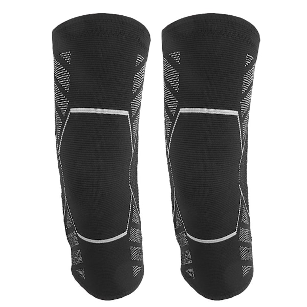 1 par sport knäskydd slitstarkt andningsbart nylon utomhus knästöd (Silver XL )