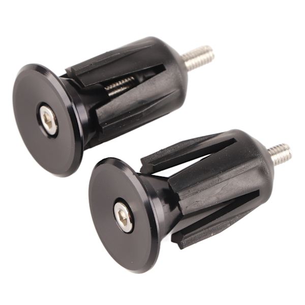 1 Par Cykel Cykel Aluminium Styregrepp Cap Plug Styre Caps End Pluggar Svart