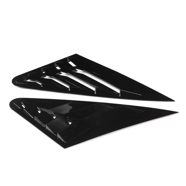 2 st sidoventilationsfönster Scoop Louver Trim Bilmodifiering Passar för A4 B9 2017-2019 Glanssvart