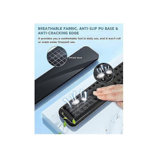Tangentbords handledsstöd, handledsstöd kompatibelt med tangentbord och mus, Ergonomisk Memory Foam tangentbordsmusmatta Se