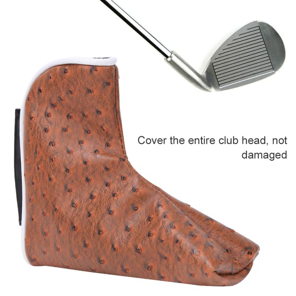 L-formad PU Läder Vattentät Tjockt Foder Golf Putter Huvudskydd Klubbhuvudskydd Tillbehör