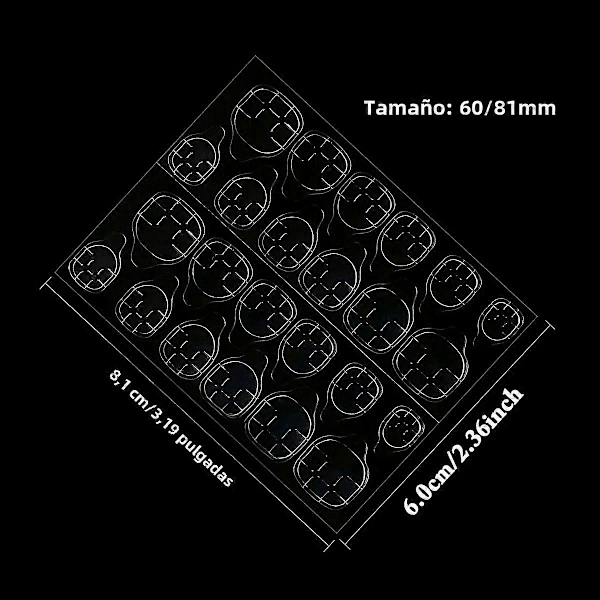 Kaksipuoliset kynsitarroja 25 arkkia/600 kappaletta Hengittävät vedenpitävät liskonhäntätarrat tekokynsille Supertarttuvat vaaleanpunainen-25 arkkia