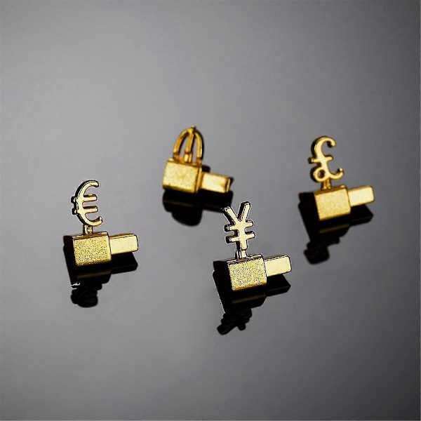 10 st Digital Prislapp 3D Metallhyllor Justerbar GBP Pris Fyrkantig Kit kompatibel med Butiksdisplay Smycken