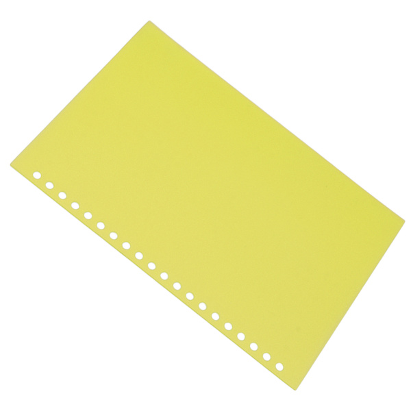 50 st arkpapper A5 20 hål PP-plast för presentation gul