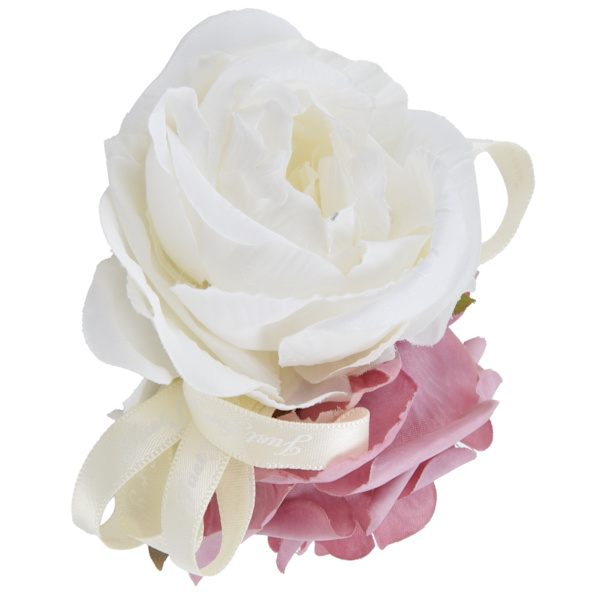 Brudehåndledd Blomst Brudepike kunstig håndledd Corsage armbånd til bryllupsdag Rosa