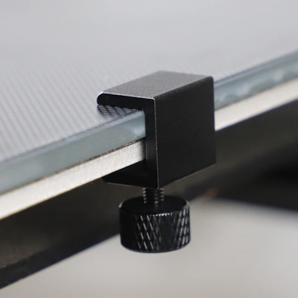 4 stk. justerbare 3D-printer End 3 Pro glasklips 3D-printer varme seng klips kompatible med CR10