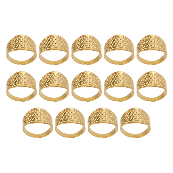 Ring Fingerborg Rund Guld Justerbar Storlek Koppar Sömnad Reparation Handgjord Ring Fingerborg Symaskiner Tillbehör