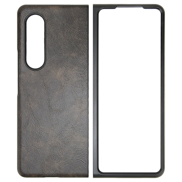 Business Läder Telefonfodral för Galaxy Z Fold 3 Dammsäker Fällbar Skärm TelefonfodralKamouflage Grön