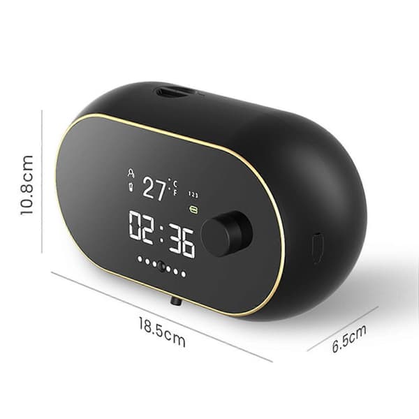 Automatic Foam Soap Dispenser Touchless, Wall-Mounted, No Drilling Required, Refillable for Bathroom and Kitchen (Black), 18.5*10.8*6.5 cm, Plastic
