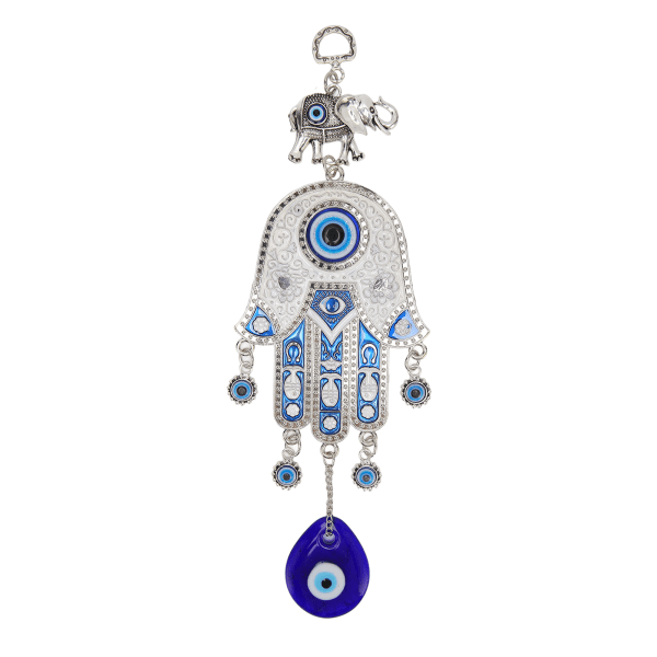 Blue Eye Bilhengende Ornament Attraktiv Beskyttelse Håndamulet Bilspeil Dekor Hengende for Veggdør Gang