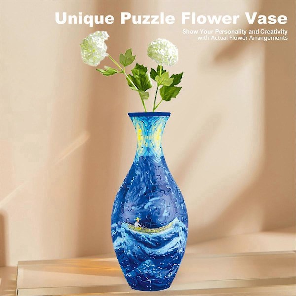 3D Puslespil Vaser DIY Stue Blomsterarrangementer Boligindretning A