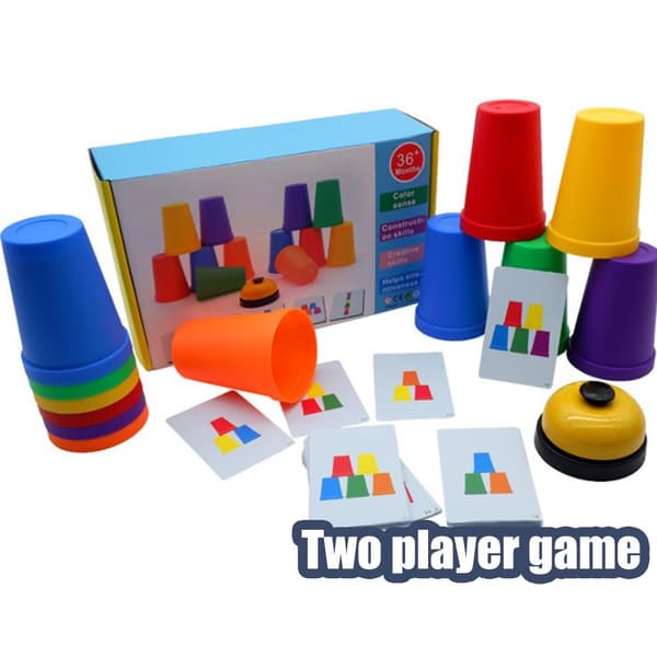 Børn Stacking Cups Quick Stacks Cups Sports Speed Training Game Klassisk Interaktiv Udfordring Konkurrence Festlegetøj