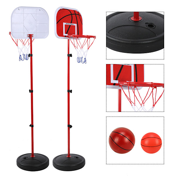 Justerbar basketstativ 150 cm för barn, spelträning, utrustningsset för inomhus och utomhus