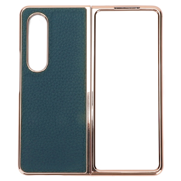Fällbar telefonfodral för Samsung Galaxy Z Fold 4 Nano elektropläterat läder stjärnmönster Anti Scratch telefonskyddsfodral Blå